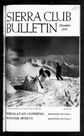 Sierra Club Bulletin 1955 Vol 40 No 10 December cover